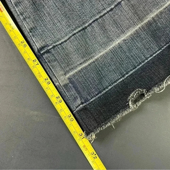 Arden B Womens Jeans Size 2 Blue Wide Two Tone Raw Cuffs - Picture 11 of 13